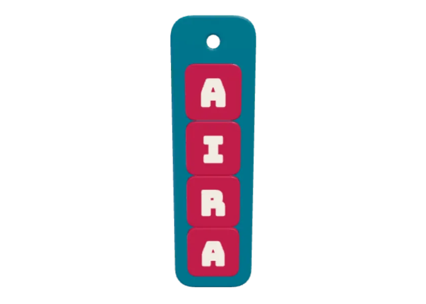 Letter Tile Name Keychain